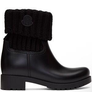 Moncler Women's Black Knit Ginette Boots